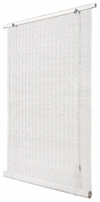 Store enrouleur tamisant bois tissé blanc H.200 x 100cm Ballauff