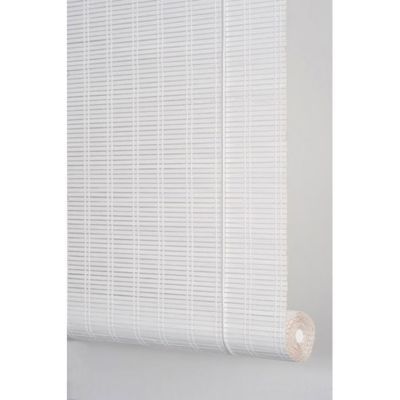 Store enrouleur tamisant bois tissé blanc H.200 x 100cm Ballauff