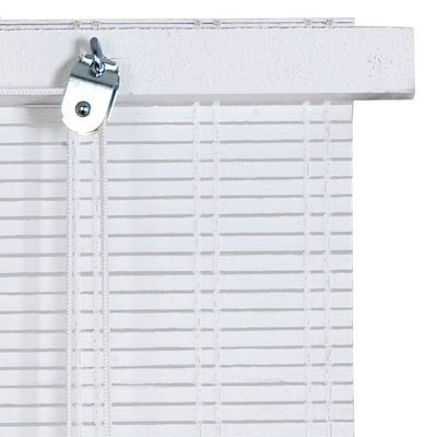 Store enrouleur tamisant bois tissé blanc H.200 x 100cm Ballauff