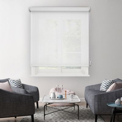 Store enrouleur tamisant à chainette (60x190 cm - Blanc)