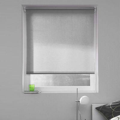 Store enrouleur tamisant à chainette (90x190 cm - Gris clair)