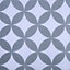 Store enrouleur tamisant Colours Halo motifs blanc et gris 120 x 195 cm
