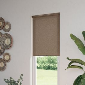 Store enrouleur tamisant Eccles pose facile marron L.240 x l.160cm GoodHome