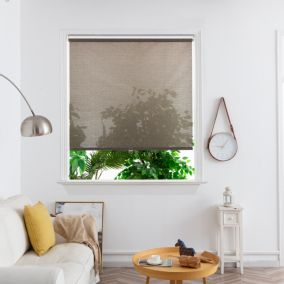 Store enrouleur tamisant Eccles pose facile marron L.240 x l.180cm GoodHome