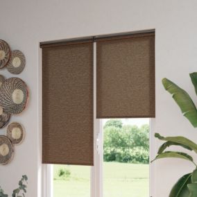Store enrouleur tamisant Eccles pose facile marron L.240 x l.75cm GoodHome