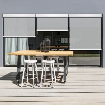Store enrouleur tamisant extérieur blanc 150 x 300 cm