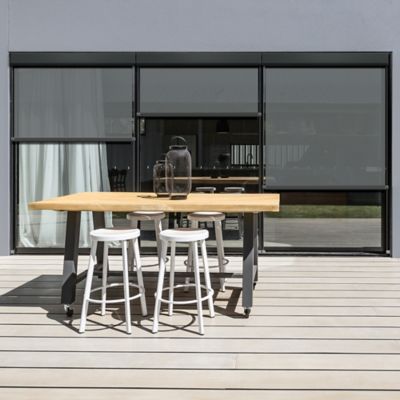 Store enrouleur tamisant extérieur gris 120 x 300 cm