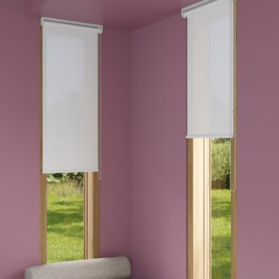 Store enrouleur tamisant Halo pose facile blanc cassé L.140 x l.45cm GoodHome