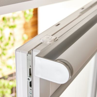 Store enrouleur tamisant Halo pose facile blanc cassé L.180 x l.55cm GoodHome