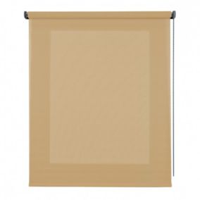 Store Enrouleur Tamisant Lisse pour Fenêtres et Portes Jaune 140x250 cm