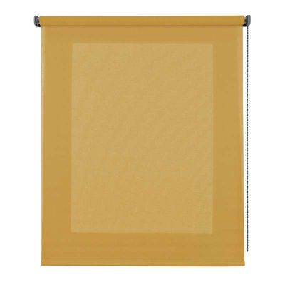 Store Enrouleur Tamisant Lisse pour Fenêtres et Portes Jaune 80x250 cm