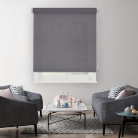Store enrouleur tamisant marron poivre l.210 x H.190cm Madeco