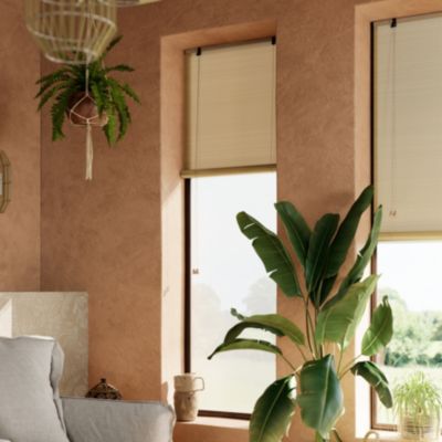 Store enrouleur tamisant sans perçage Akapa beige l.90 x H.180cm Goodhome