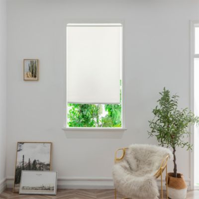 Store enrouleur tamisant sans perçage blanc l.90 x H.160cm