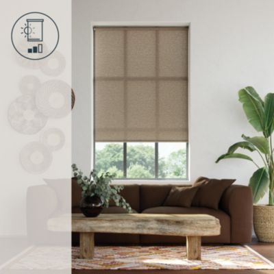 Store enrouleur tamisant sans perçage Eccles marron l.180 x H.180cm Goodhome