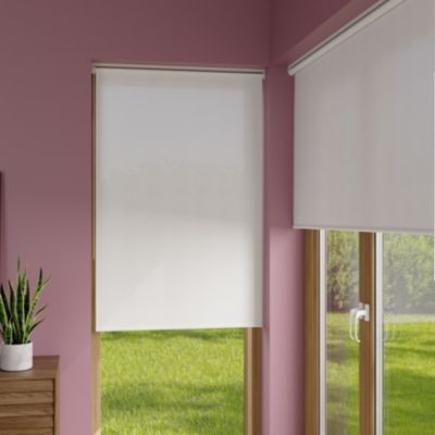 Store enrouleur tamisant sans perçage Halo 2 blanc cassé l.90 x H.240cm Goodhome