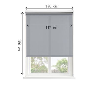 Store enrouleur tamisant sans perçage Halo 2 gris béton l.120 x H.180cm Goodhome