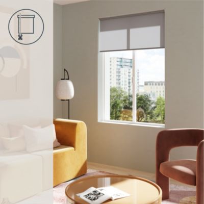 Store enrouleur tamisant sans perçage Halo 2 gris béton l.120 x H.180cm Goodhome