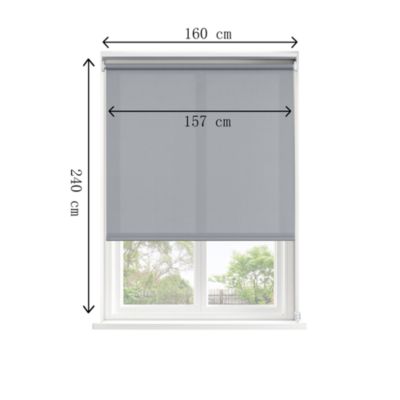 Store enrouleur tamisant sans perçage Halo 2 gris béton l.160 x H.240cm Goodhome