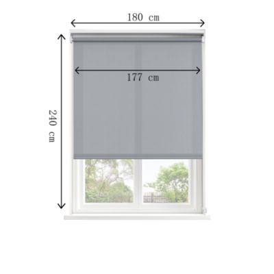 Store enrouleur tamisant sans perçage Halo 2 gris béton l.180 x H.240cm Goodhome