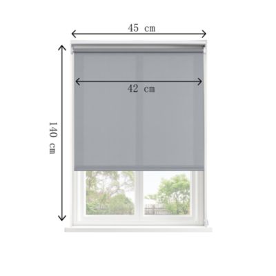 Store enrouleur tamisant sans perçage Halo 2 gris béton l.45 x H.140cm Goodhome