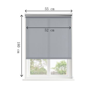 Store enrouleur tamisant sans perçage Halo 2 gris béton l.55 x H.180cm Goodhome
