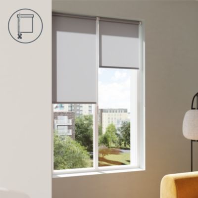Store enrouleur tamisant sans perçage Halo 2 gris béton l.55 x H.180cm Goodhome