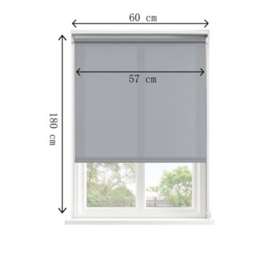 Store enrouleur tamisant sans perçage Halo 2 gris béton l.60 x H.180cm Goodhome