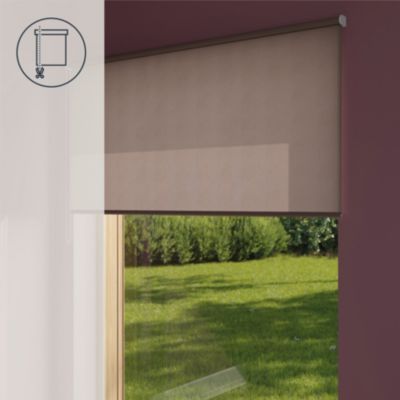 Store enrouleur tamisant sans perçage Halo 2 gris perle l.180 x H.240cm Goodhome