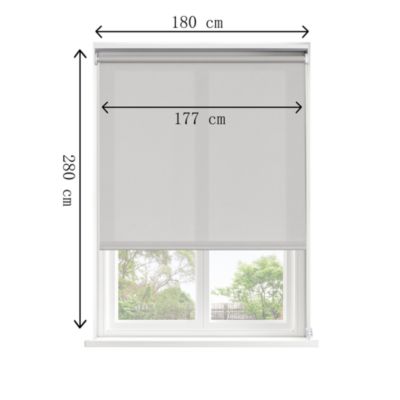 Store enrouleur tamisant sans perçage Halo 2 gris perle l.180 x H.240cm Goodhome