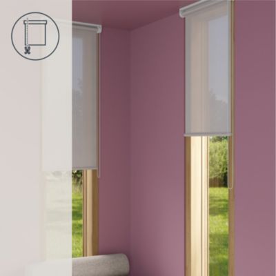 Store enrouleur tamisant sans perçage Halo 2 gris perle l.40 x H.140cm Goodhome