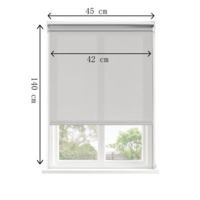 Store enrouleur tamisant sans perçage Halo 2 gris perle l.45 x H.140cm Goodhome