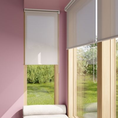 Store enrouleur tamisant sans perçage Halo 2 gris perle l.55 x H.180cm Goodhome