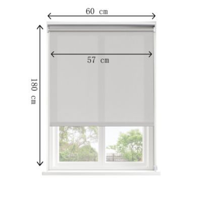 Store enrouleur tamisant sans perçage Halo 2 gris perle l.60 x H.180cm Goodhome