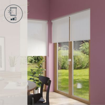 Store enrouleur tamisant sans perçage Halo 2 gris perle l.75 x H.240cm Goodhome