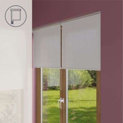Store enrouleur tamisant sans perçage Halo 2 gris perle l.75 x H.240cm Goodhome