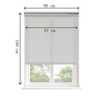 Store enrouleur tamisant sans perçage Halo 2 gris perle l.90 x H.180cm Goodhome