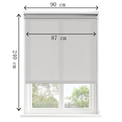 Store enrouleur tamisant sans perçage Halo 2 gris perle l.90 x H.240cm Goodhome