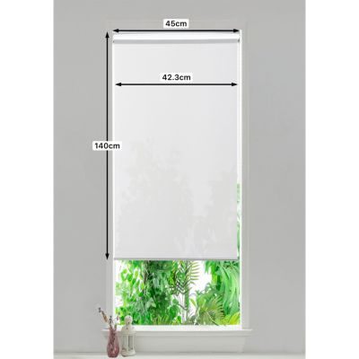 Store enrouleur tamisant thermique Badallo pose facile blanc L.140 x l.45cm GoodHome