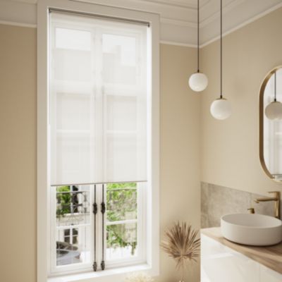 Store enrouleur thermique salle de bains Badallo blanc l.90 x H.180cm Goodhome