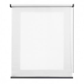 Store Enrouleur translucide Premium avec finitions en Aluminium pour fenêtres et Portes Blanc 100x250 cm