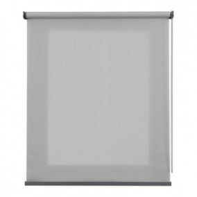 Store Enrouleur translucide Premium avec finitions en Aluminium pour fenêtres et Portes Gris 140x250 cm