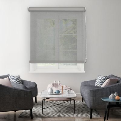 Store enrouleur voile Madeco l.90cm x H.190cm gris