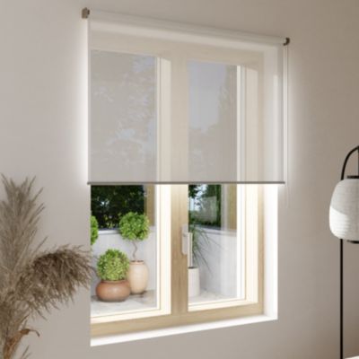 Store enrouleur voile sans perçage Annuri blanc l.120 x H.180cm Goodhome