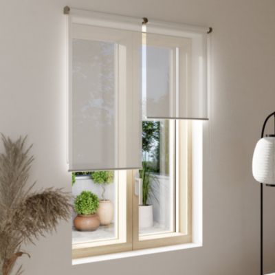 Store enrouleur voile sans perçage Annuri blanc l.55 x H.180cm Goodhome