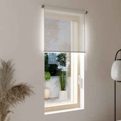 Store enrouleur voile sans perçage Annuri blanc l.75 x H.180cm Goodhome