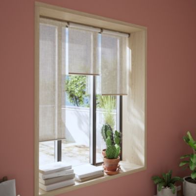 Store enrouleur voile sans perçage Emini beige l.40 x H.140cm Goodhome