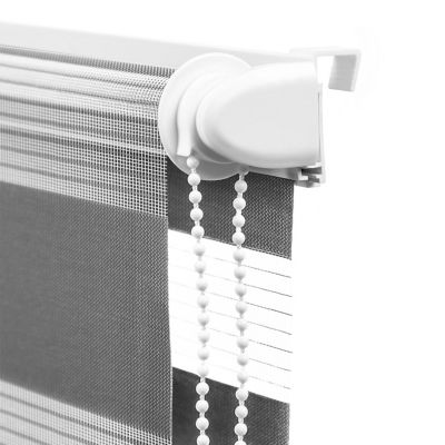 Store Enrouleur Jour-nuit WOLTU 65x130 Cm - Double Tissu Zébré Blanc - Installation Sans Perçage Par Clips - Réglable Par Chaîne - Protection Privée Et Solaire