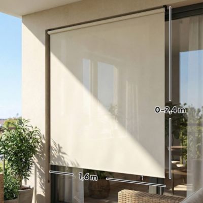 Store extérieur enrouleur anti-UV30+ imperméable 240x160cm crème
