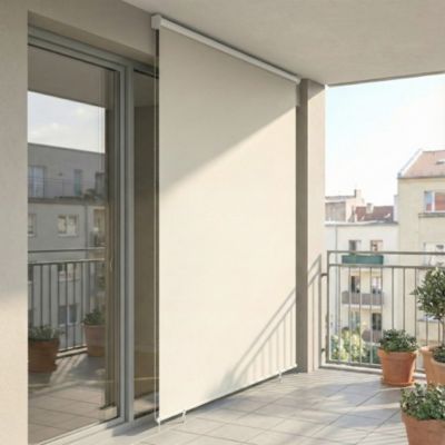 Store extérieur enrouleur anti-UV30+ imperméable 240x160cm crème